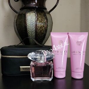 Versace BRIGHT CRYSTAL 90ML/3.0 OZ EDP 4PC Giftset